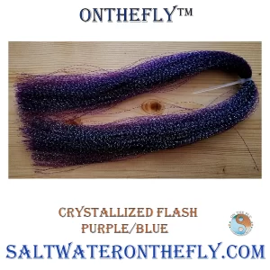 Crystallized Flash Purple Blue fly tying materials on saltwater on the fly
