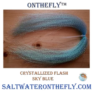 Crystallized Flash Sky Blue fly tying materials on Saltwater on the fly