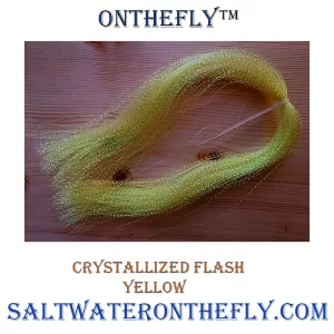 Fly Tying Material Crystallized Flash Yellow Great for perch baitfish patterns and stonefly patterns.