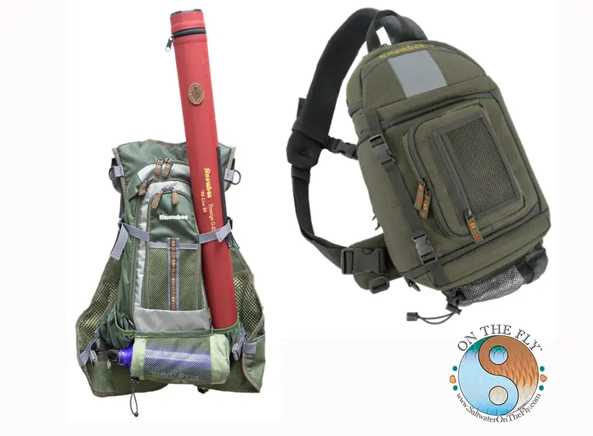 Backpack fly vest sling bag for fly fishing west Virginia with Saltwater on the fly