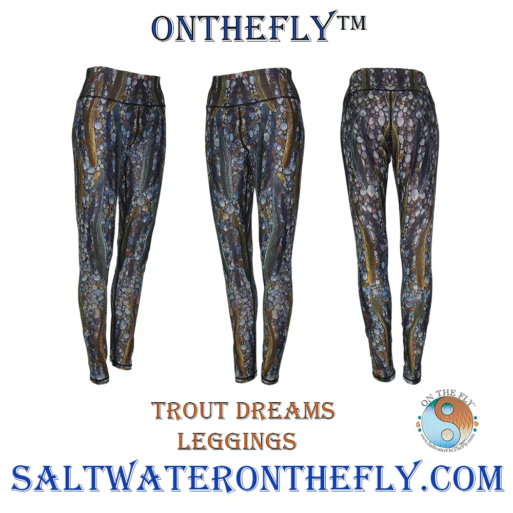 Patterned leggings Trout Dreams saltwater on the fly