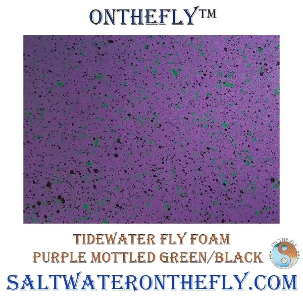 Tidewater Fly Foam Purple Mottled Green / Black saltwater on the fly