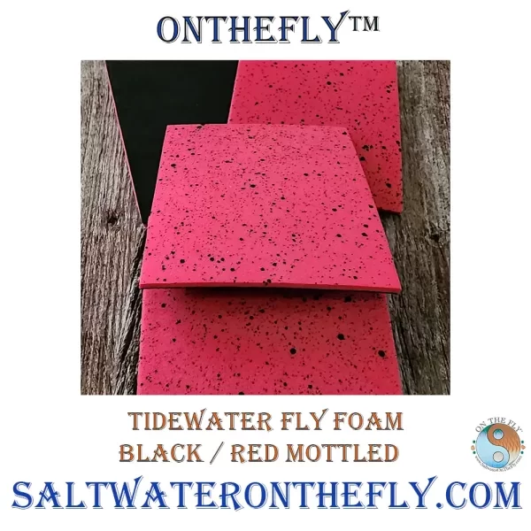 Tidewater Fly Foam Black / Red Mottled Black Saltwater on the fly