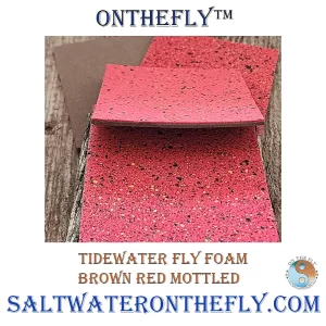 Tidewater Fly Foam Brown Red Mottled Black Gold