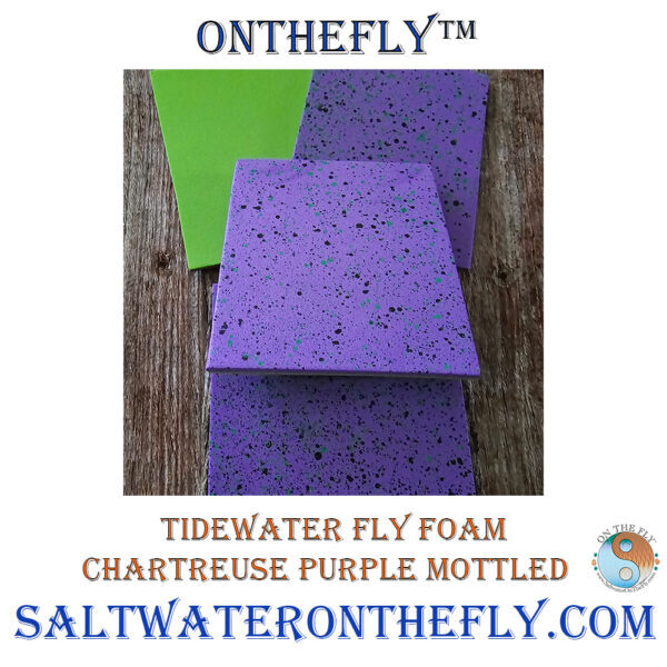 Tidewater Fly Foam Black / Chartreuse Mottled Black Green Saltwater on the Fly