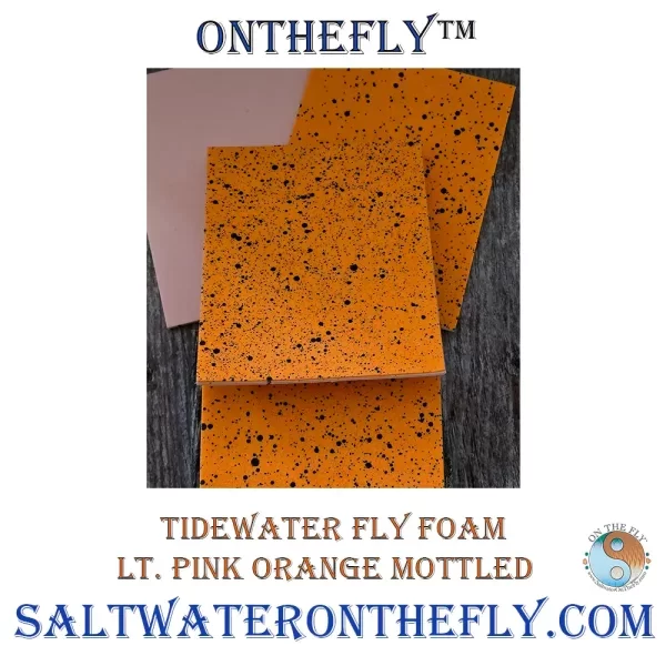 Tidewater Fly Foam Light Pink Orange Mottled Black Saltwater on the Fly