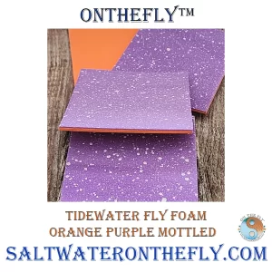 Tidewater Fly Foam Orange Purple Mottled Silver