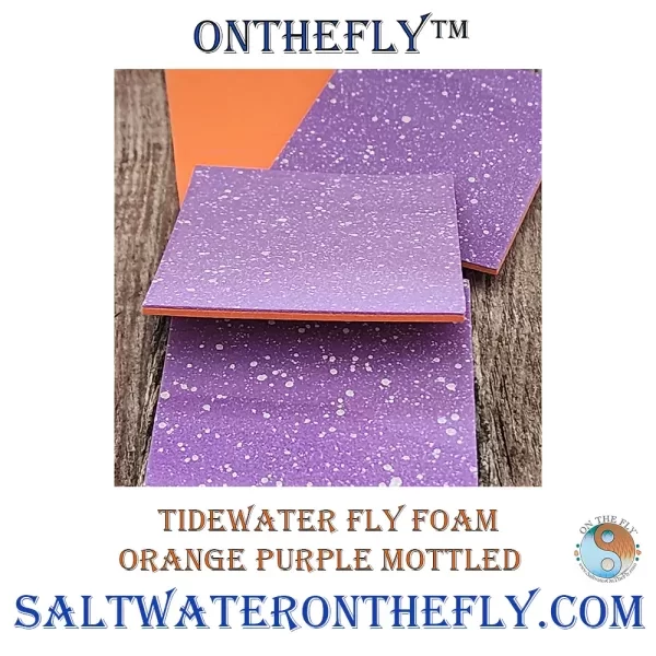 Tidewater Fly Foam Orange Purple Mottled Silver