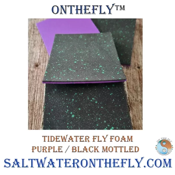Tidewater Fly Foam Purple Black Mottled