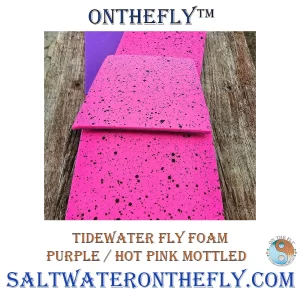 Tidewater Fly Foam Purple Hot Pink Mottled Black Saltwater on the Fly