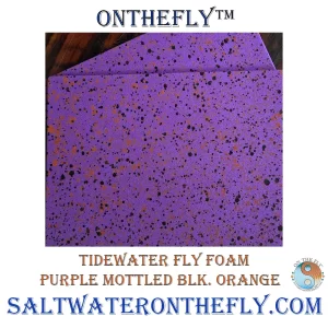 Tidewater fly Foam Purple Mottled Orange / Black