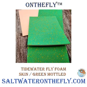 Tidewater Fly Foam Skin / Green Mottled Gold Saltwater on the Fly