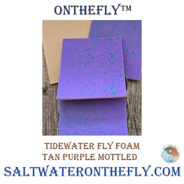 Tidewater Fly Foam Tan Purple Mottled Green