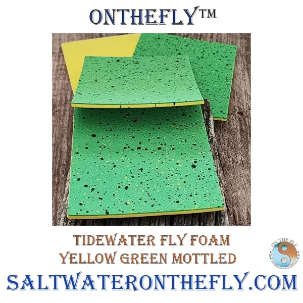 Tidewater Fly Foam Yellow Green Mottled Black Gold