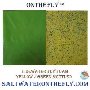 Tidewater Fly Foam Yellow Green Mottled Green