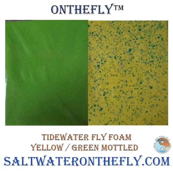 Tidewater Fly Foam Yellow Green Mottled