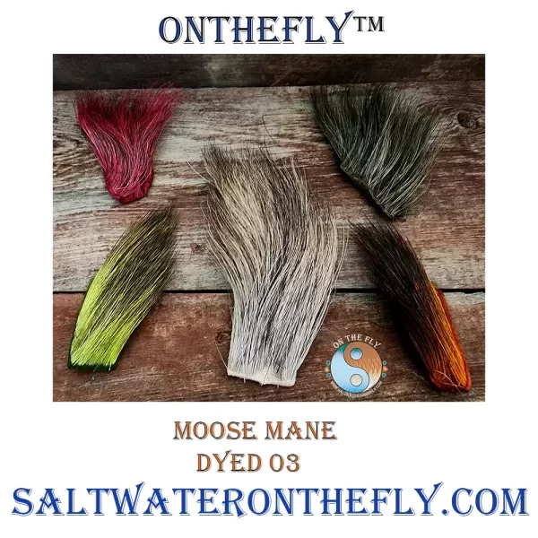 Moose Mane dyed variety bag 03 fly tying materials Saltwater on the fly