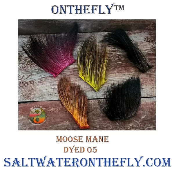 Moose Mane dyed variety bag 05 fly tying materials Saltwater on the fly