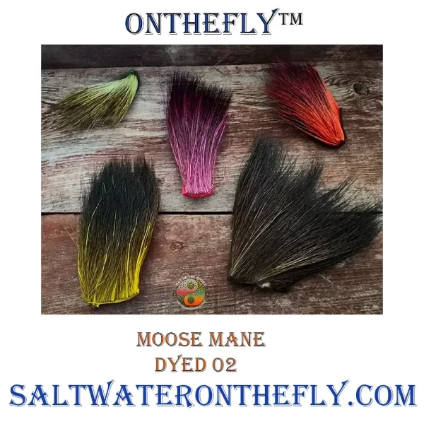 Moose Mane dyed variety bag 02 fly tying materials Saltwater on the fly
