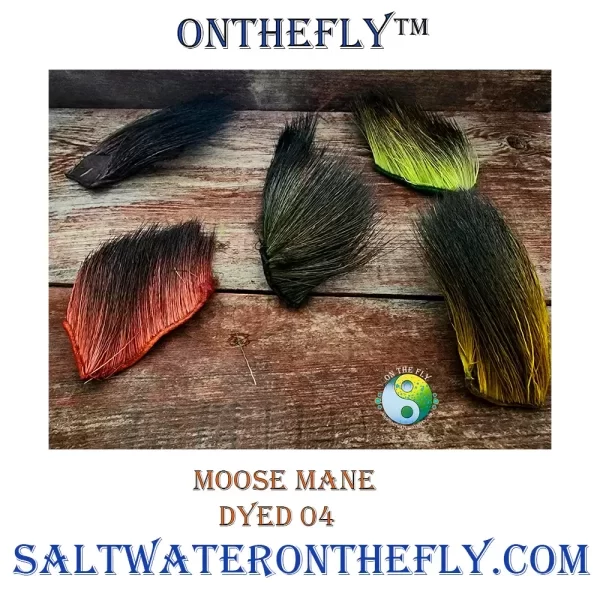 Moose Mane dyed variety bag 04 fly tying materials Saltwater on the fly