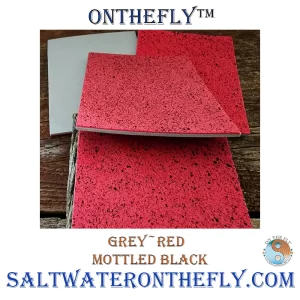 Tidewater Fly Foam Grey-Red Mottled Black fly tying materials Saltwater on the Fly