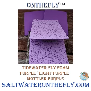 Tidewater Fly Foam Purple-Light Purple Mottled Purple fly tying materials saltwater on the fly