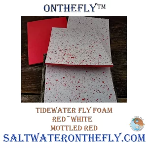 Tidewater Fly Foam Red-White Mottled Red fly tying materials North Coast Fly company