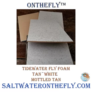 Tidewater Fly Foam Tan-White Mottled Tan fly tying materials North Coast Fly Company
