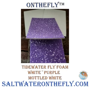 Tidewater Fly Foam White-Purple Mottled White fly tying materials Saltwater on the fly