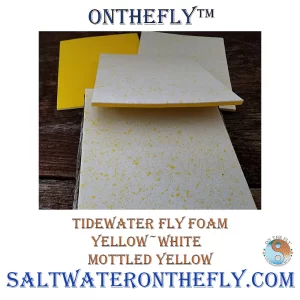 Tidewater Fly Foam Yellow-White Mottled Yellow fly tying material North Coast Fly Company