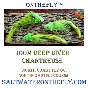 Chartreuse Joom Deep Diver Rabbit, Saltwater on the fly