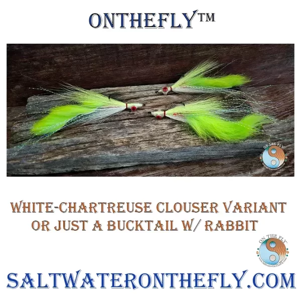 White Chartreuse Clouser Bunny