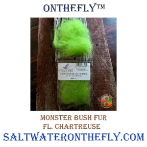 Fl. Chartreuse Monster Bush Fur Saltwater on the Fly