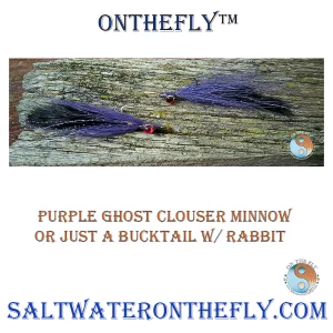 Purple Ghost Clouser Minnow. Saltwater on the Fly