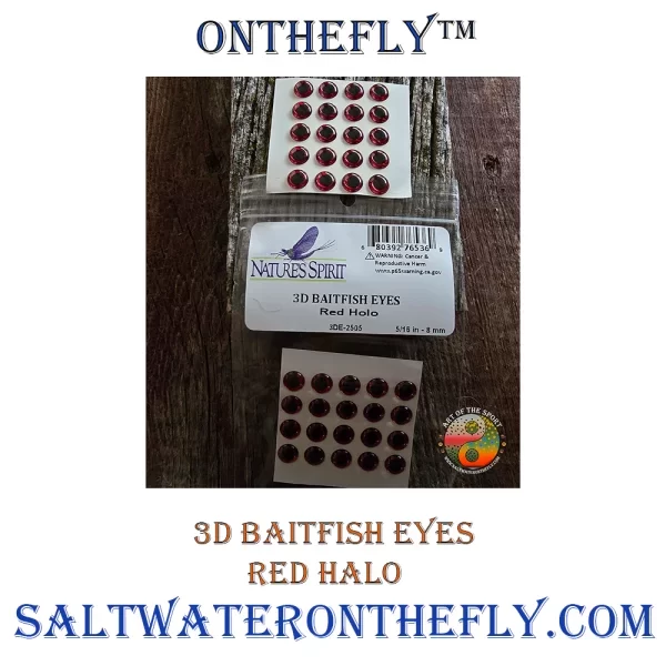 3D Eyes Red Halo 5.16 8mm. Saltwater on the fly