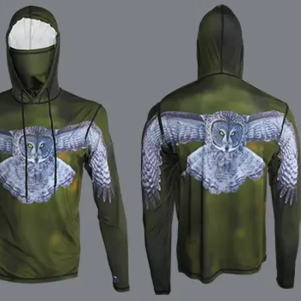 Grey Owl Graphic Hoodie