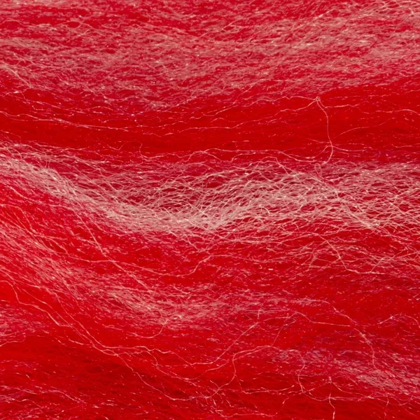 Pike Red-White Predator Fibres, Saltwater on the fly.