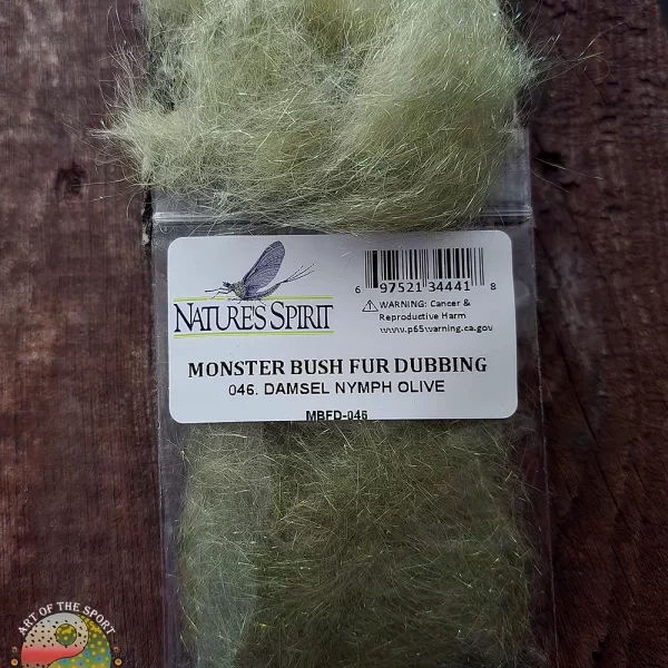 Damsel Nymph Olive Monster Bush Fur