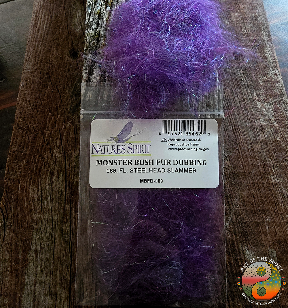 Tying a Steel Thunder with Fl. Steelhead Slammer Monster Bush Fur.