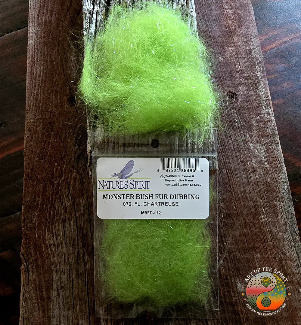 Fl. Chartreuse Monster Bush Fur Dubbing.