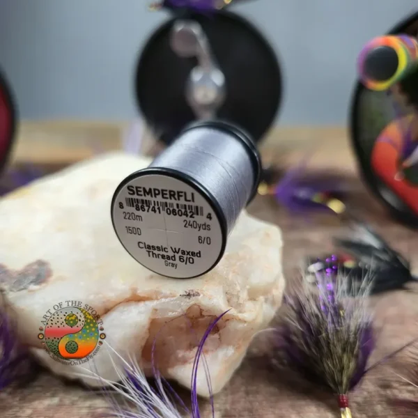 Grey 6/0 Waxed Thread