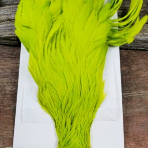 Ewing Hackle Yellow Chartreuse Hen Cape, Saltwater on the fly.