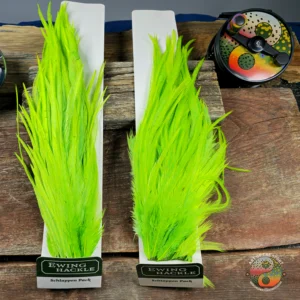 Ewing Hackle Green Chartreuse Schlappen, Saltwater on the Fly