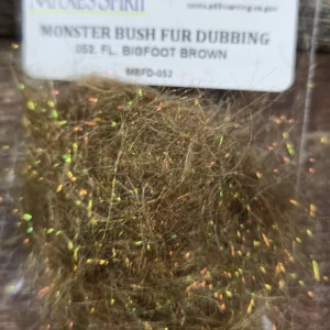 Fluorescent Bigfoot Brown Monster Bush Fur, Saltwater on the Fly.