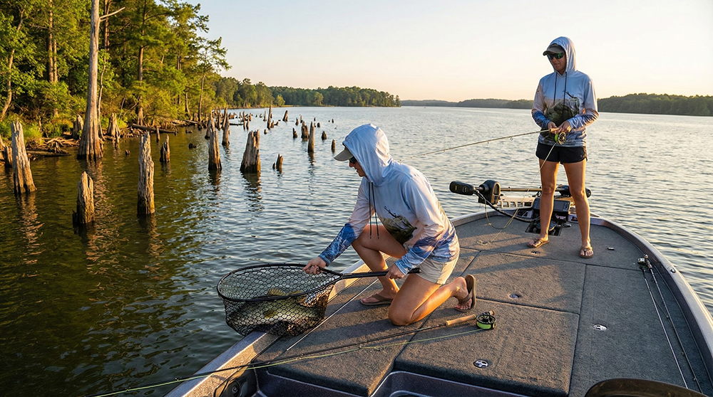 Lake Guntersville Largemouth Bass, Saltwater on the fly.