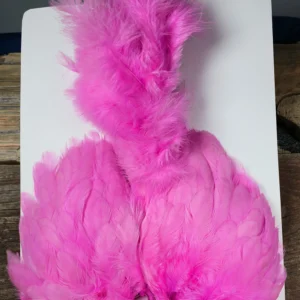Bright Pink Chickaboo Body Marabou Patch, Saltwater on the fly.