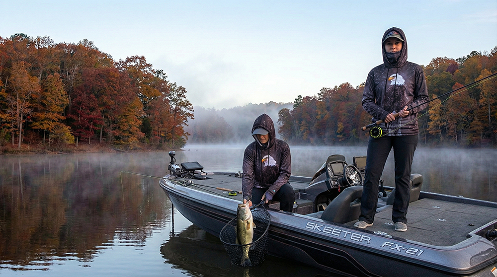 Bass Fly Fishing Falls Lake