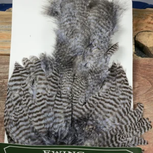 Medium Dun Grizzly Chickabou-Marabou Body Patch, Saltwater on the Fly.