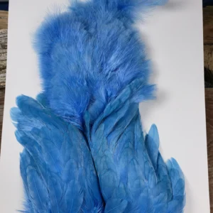 Kingfisher Blue Chickabou Body Marabou Patch, Saltwater on the Fly