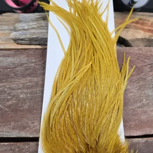 Ewing Hackle Golden Olive Bomber Saddle, Saltwater on the Fly